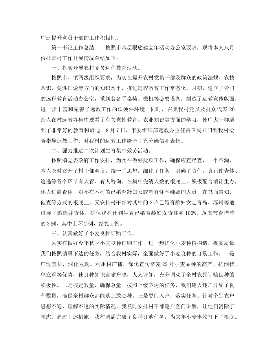 第一书记工作参考总结（通用） _第3页