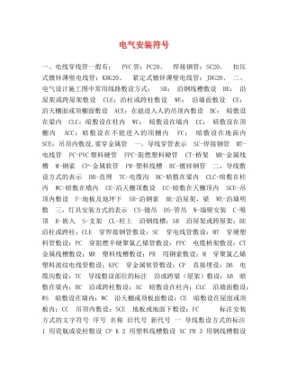电气安装符号 