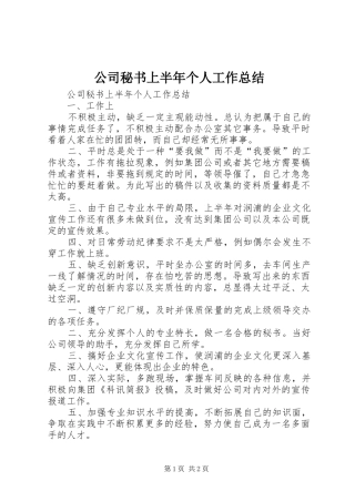 公司秘书上半年个人工作总结_3
