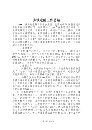 乡镇老龄工作总结 (11)