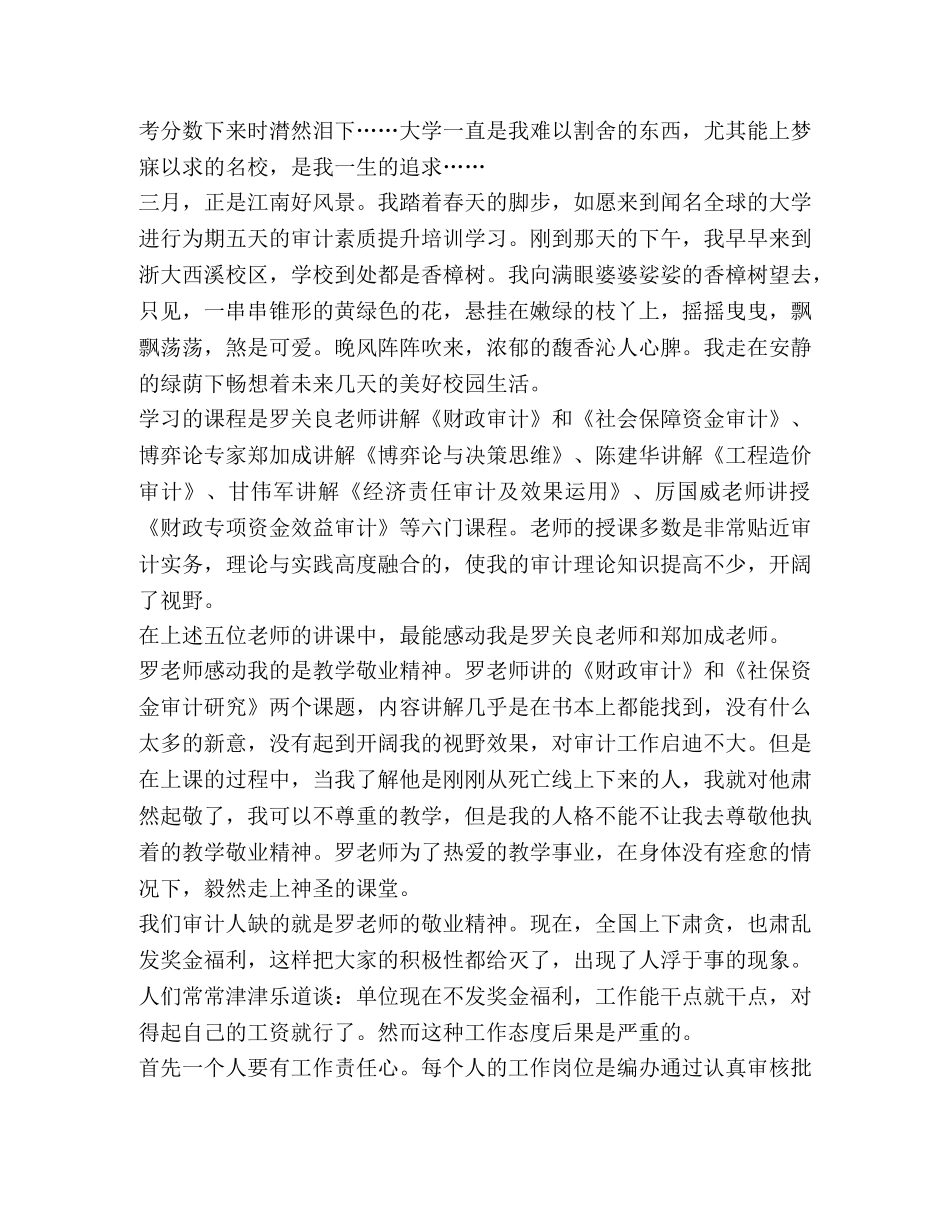 审计实训心得体会及收获2020 _第3页