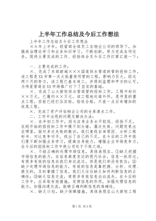 上半年工作总结及今后工作想法 (12)