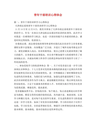 青年干部培训心得体会 (000002)