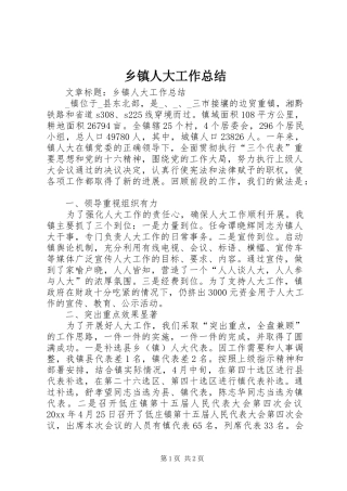 乡镇人大工作总结 (14)