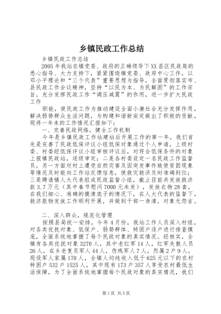 乡镇民政工作总结 (18)