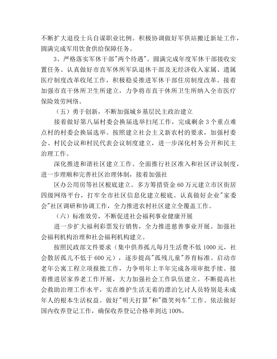 民政局2020年工作安排意见 _第3页