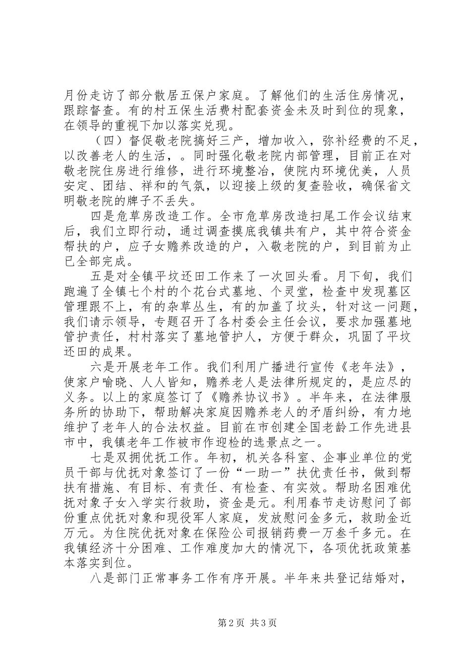 乡镇民政工作要点小结_第2页