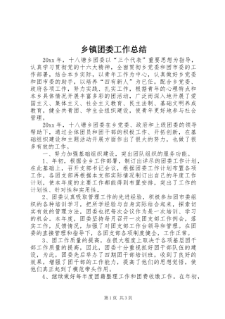 乡镇团委工作总结 (13)