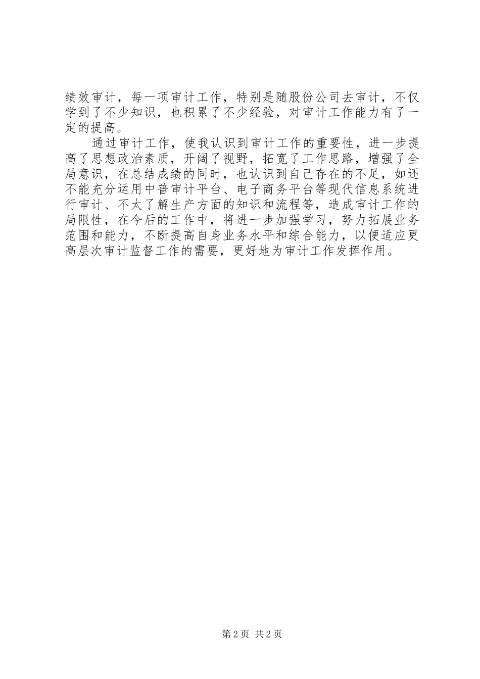 公司审计员工作总结_第2页