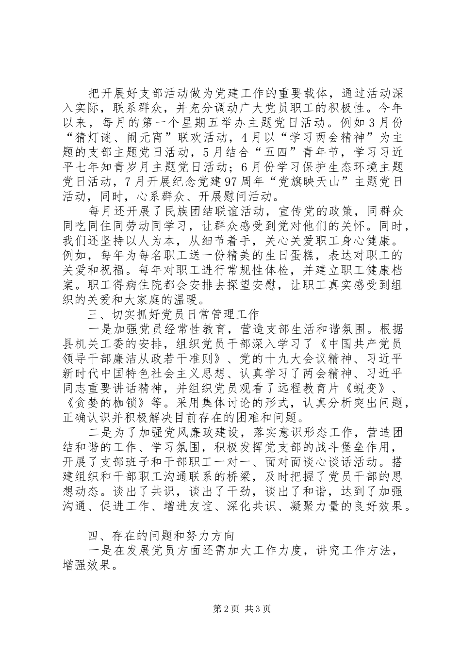 中心支部党建工作总结_第2页