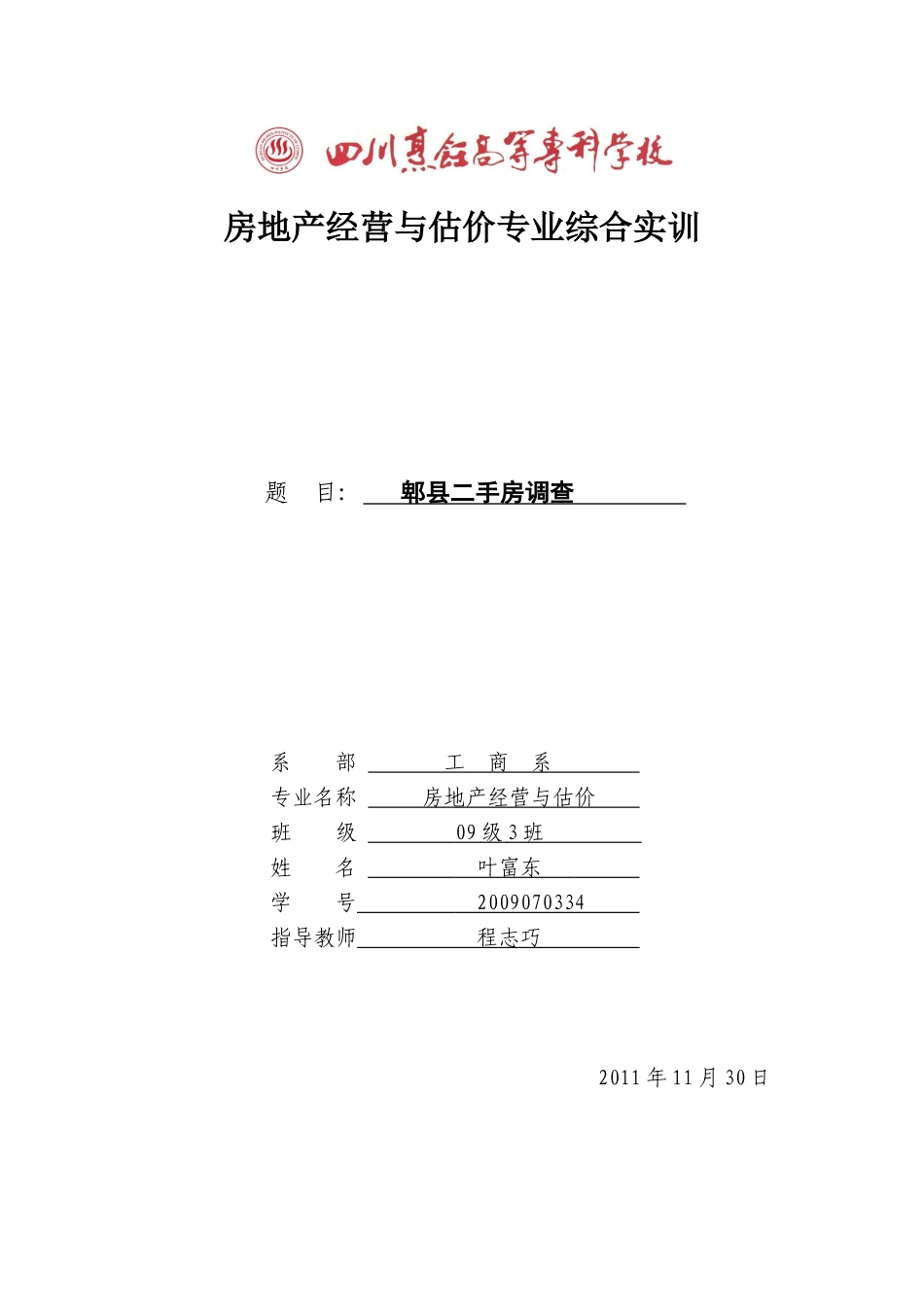调查报告封面_第1页