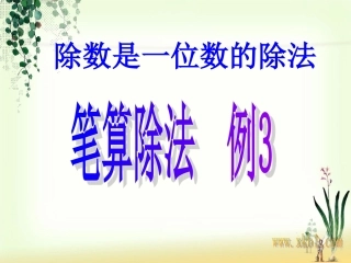 笔算除法例3