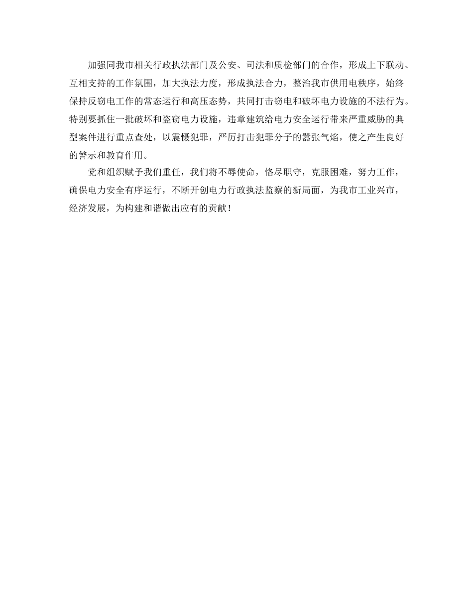 电力行政执法监察的大队长就职表态发言稿范文 _第2页