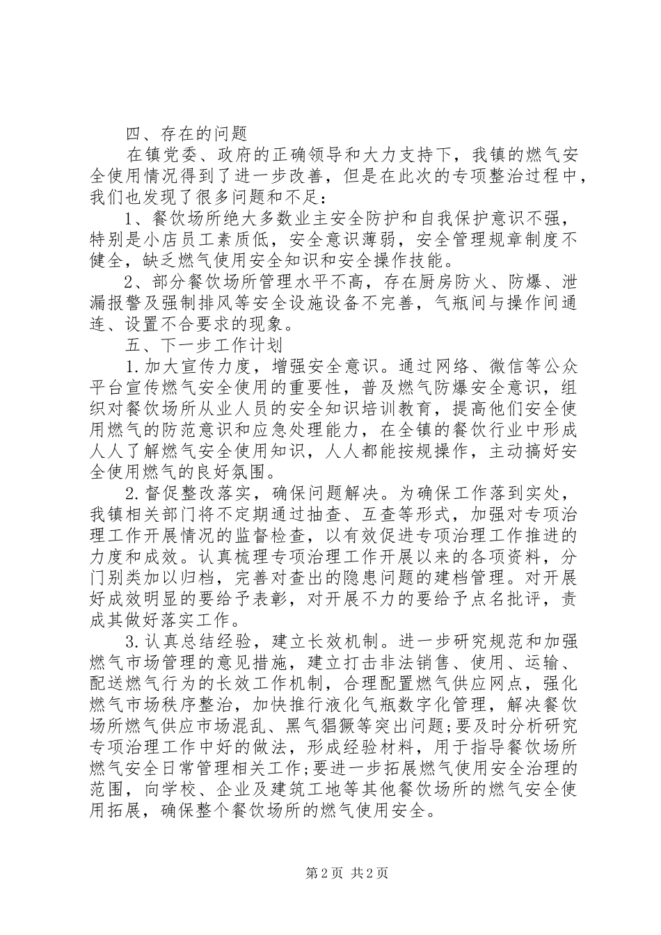 乡镇城镇燃气专项治理工作总结_第2页