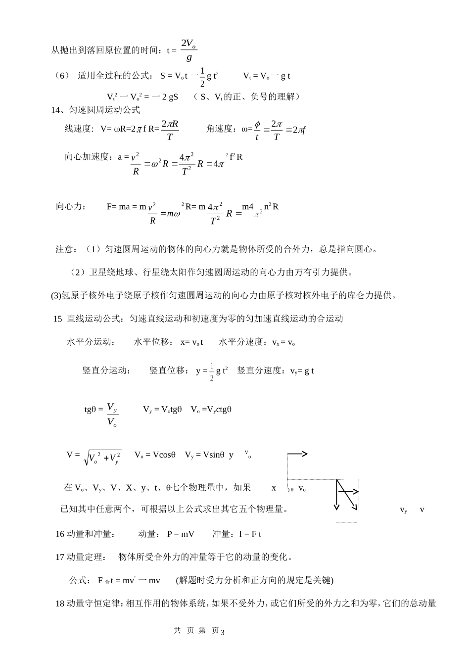物理公式汇编_第3页