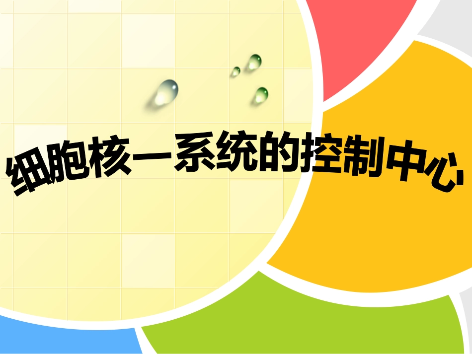 第三章第3节细胞核微课件_第1页