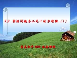 83_实际问题与二元一次方程组(1)九年级人教版