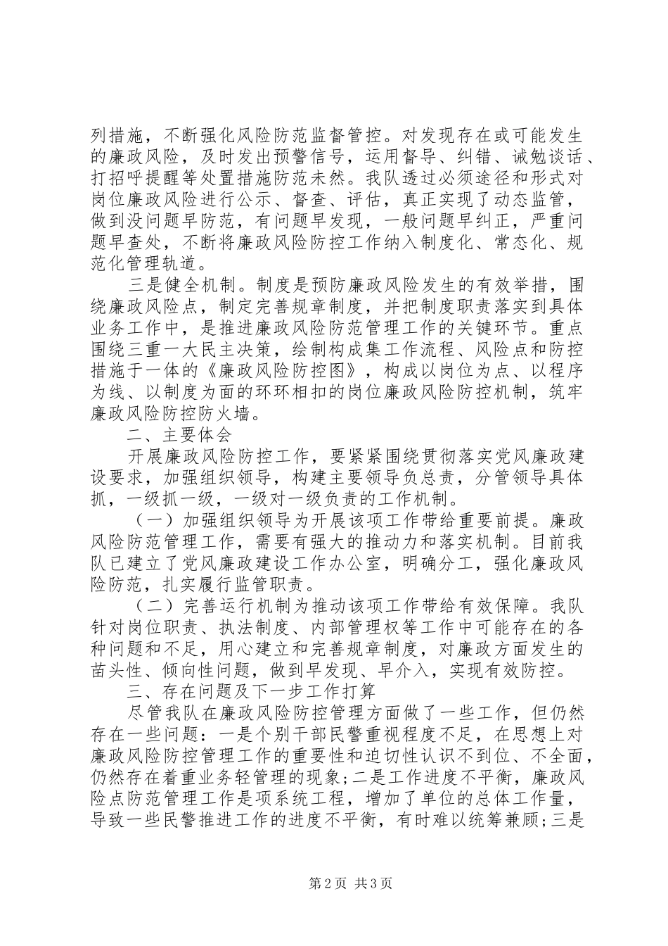 公安队伍风险防控工作小结_第2页