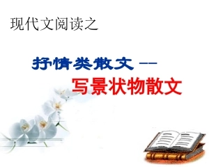 写景状物散文