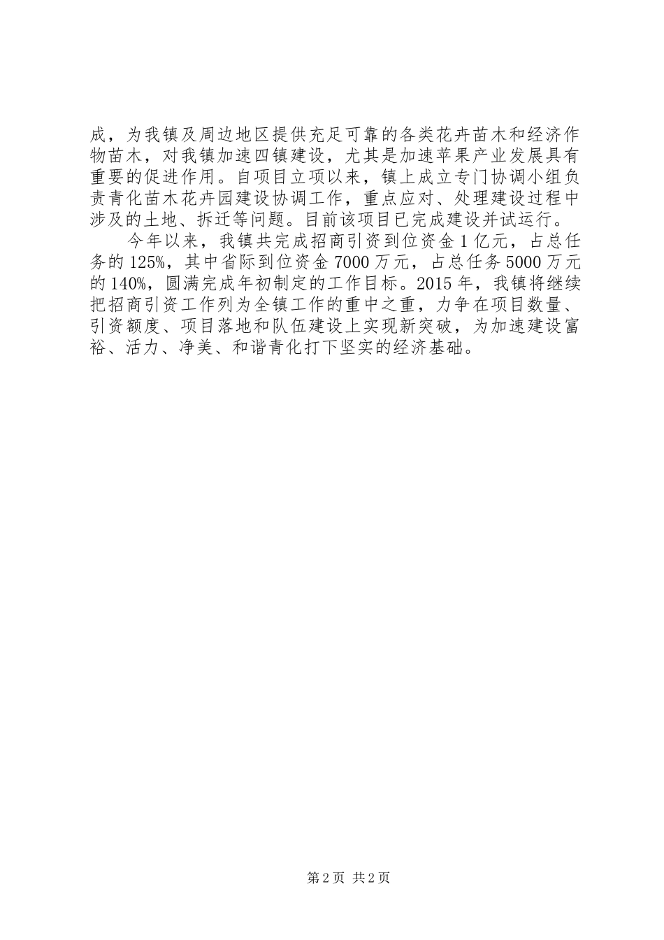 乡镇招商引资年终总结_第2页