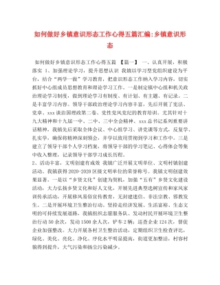 如何做好乡镇意识形态工作心得五篇汇编-乡镇意识形态 