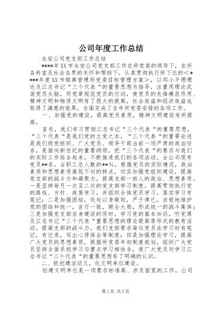 公司年度工作总结 (11)