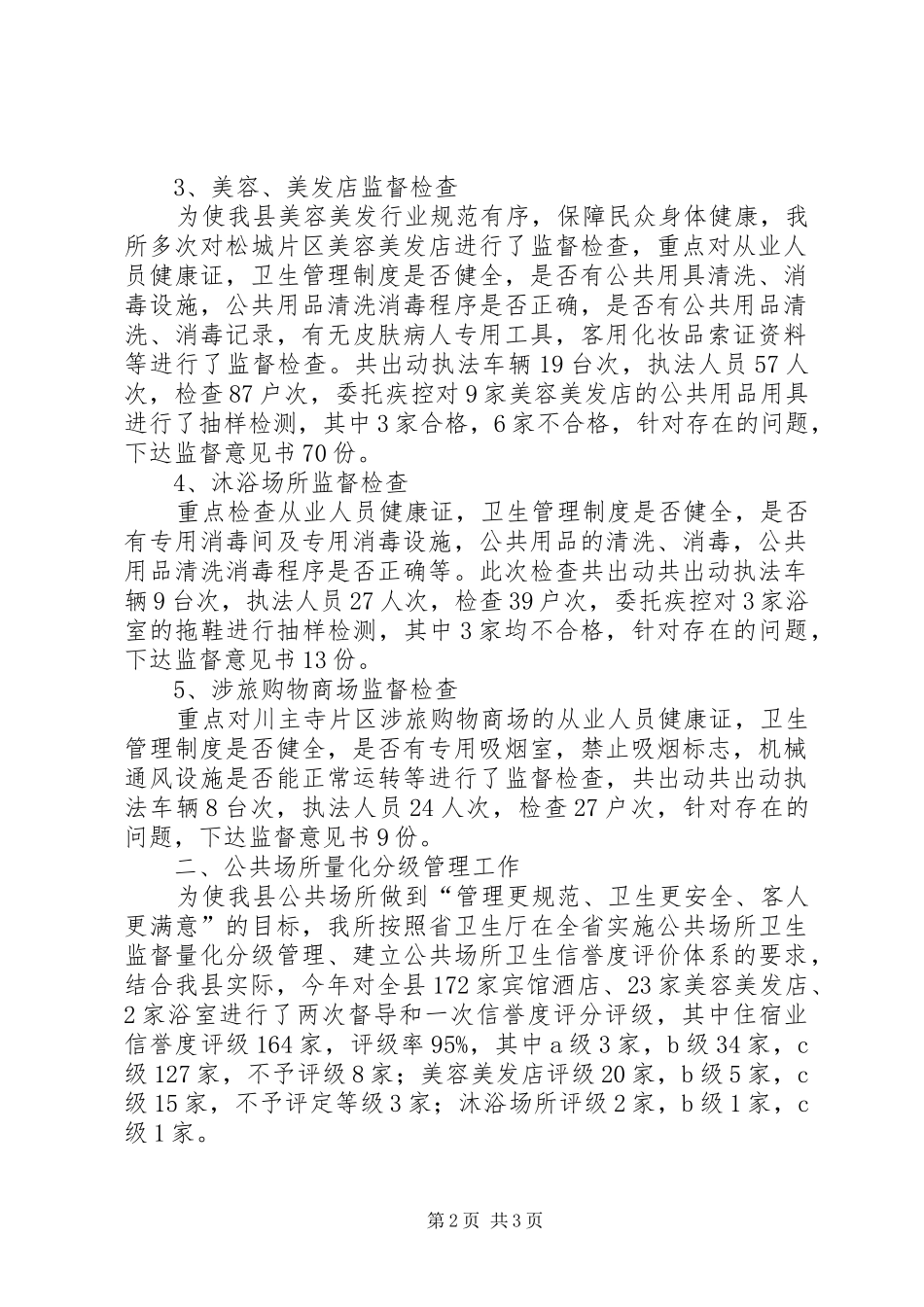 公共场所卫生监督检查工作总结_第2页