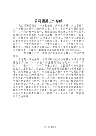 公司团委工作总结 (15)