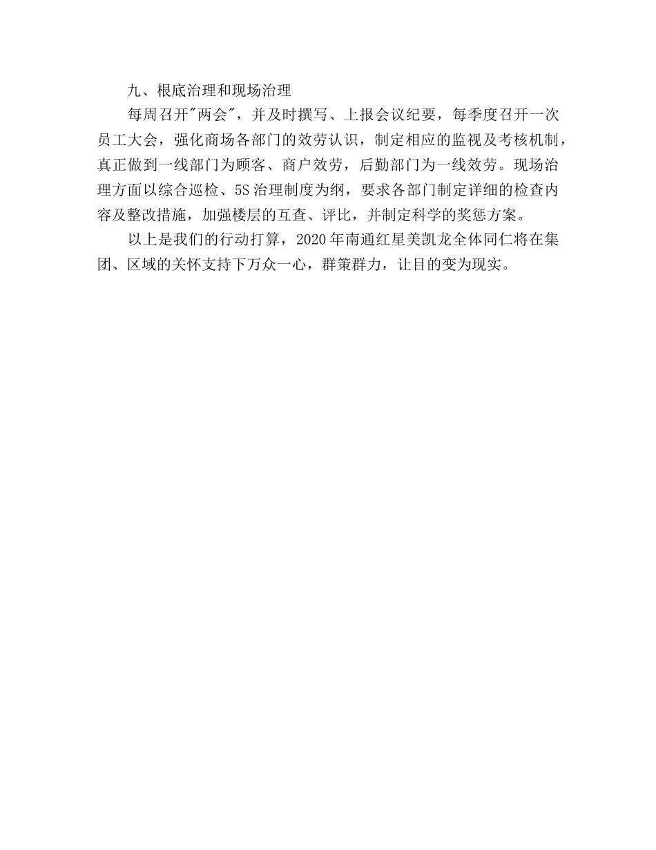 南通商场2020年度工作参考计划 _第3页