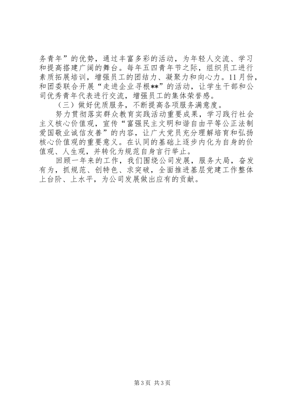 党支部XX年工作情况总结_第3页