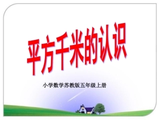 平方千米的认识