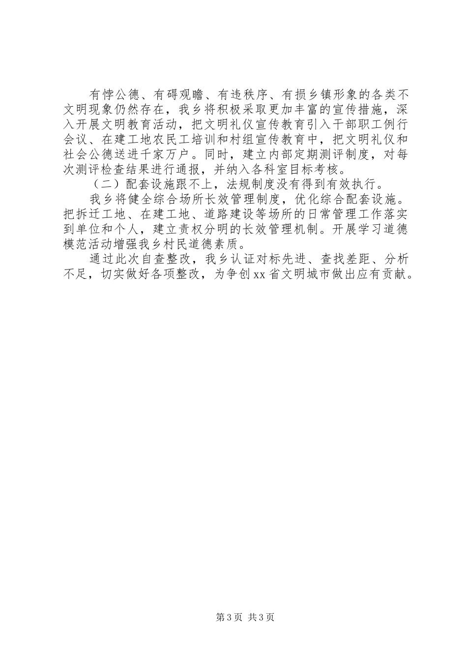 乡镇公共文明指数测评工作自查总结_第3页