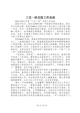三支一扶支医工作总结_4