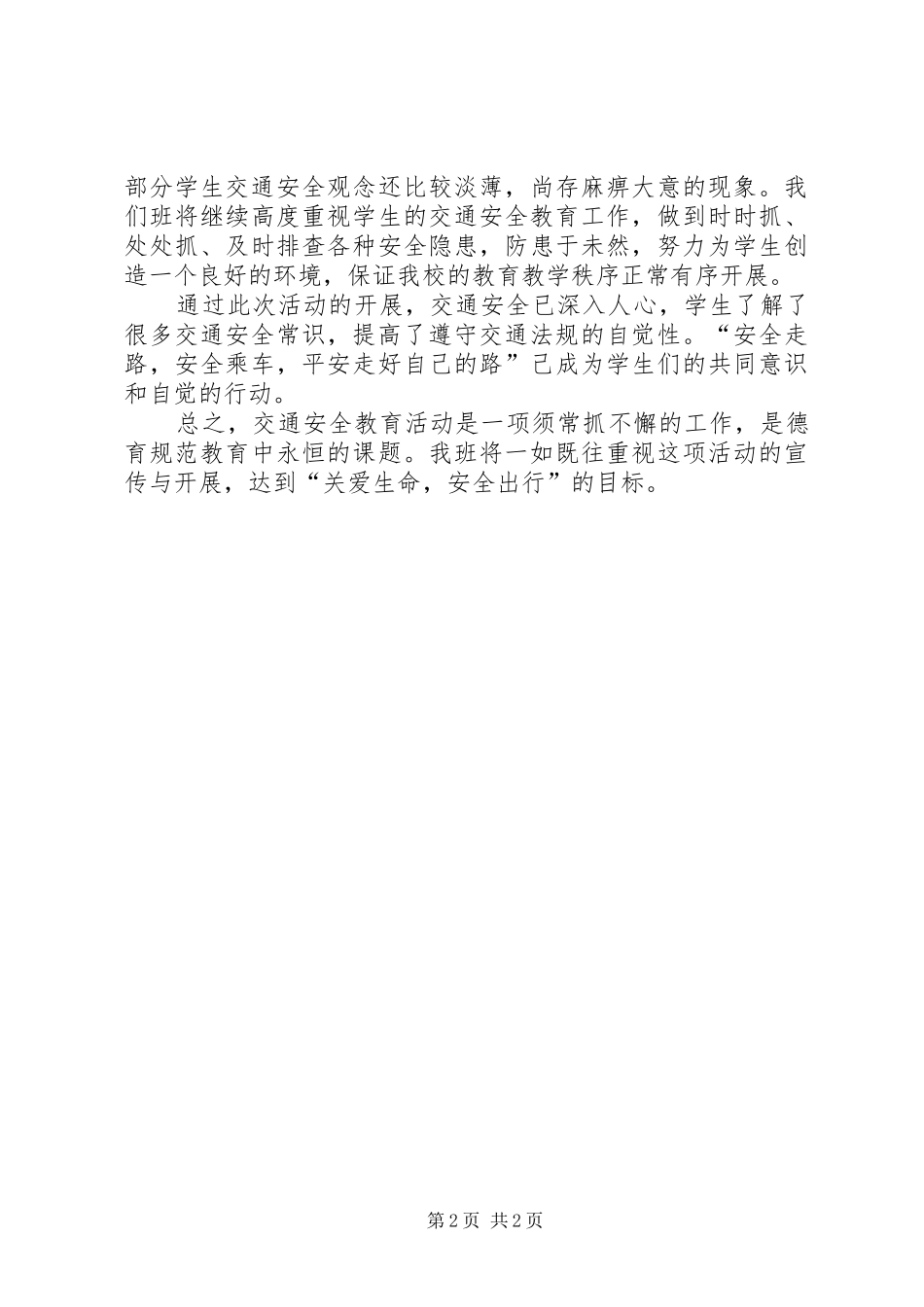 交通安全综合实践活动总结_第2页