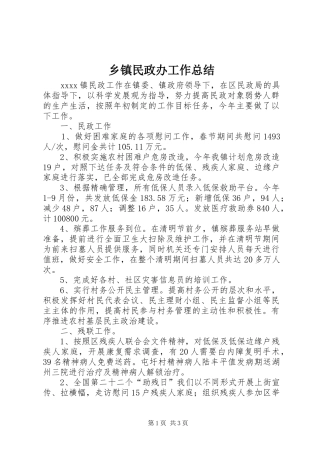 乡镇民政办工作总结 (12)