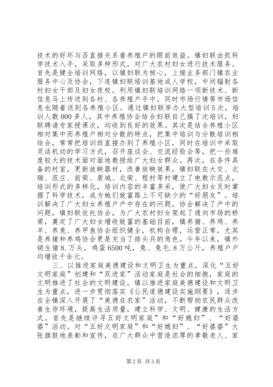 乡镇妇联年终工作总结_第2页