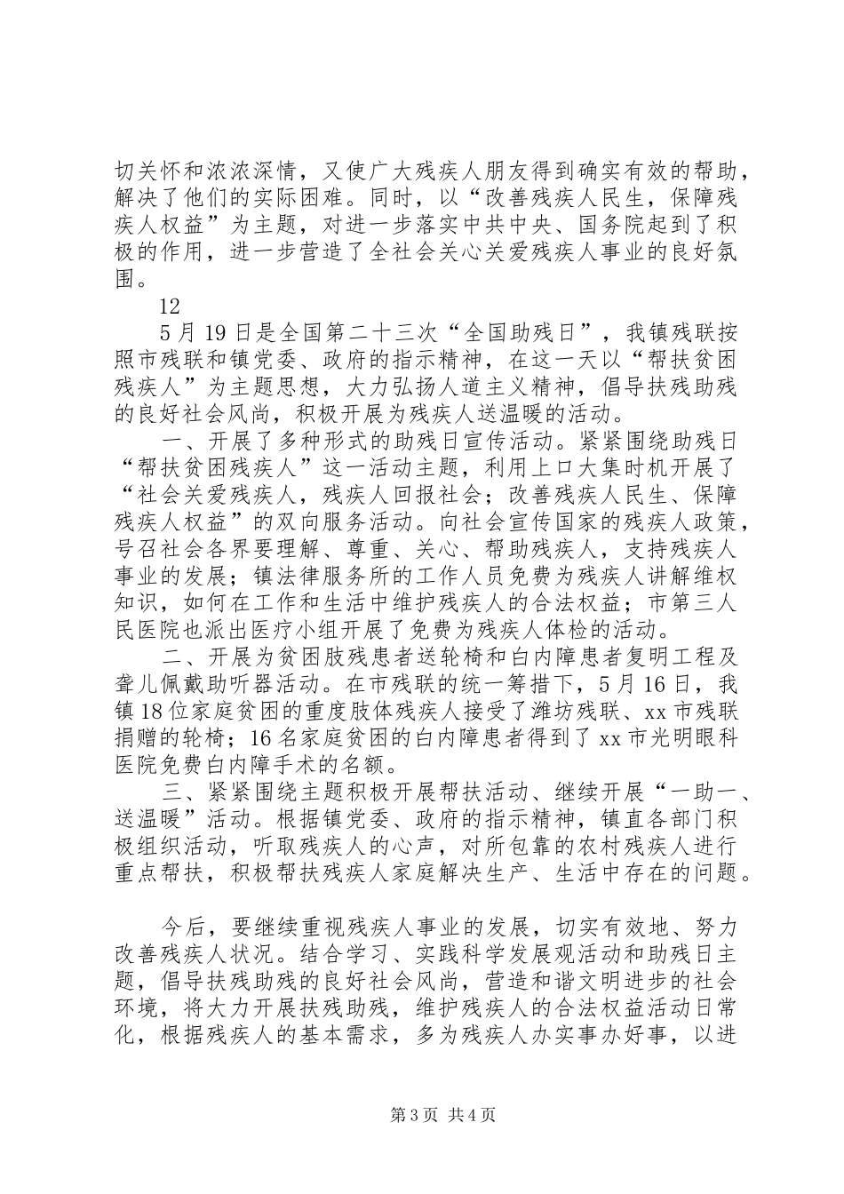 乡镇全国助残日活动总结_第3页