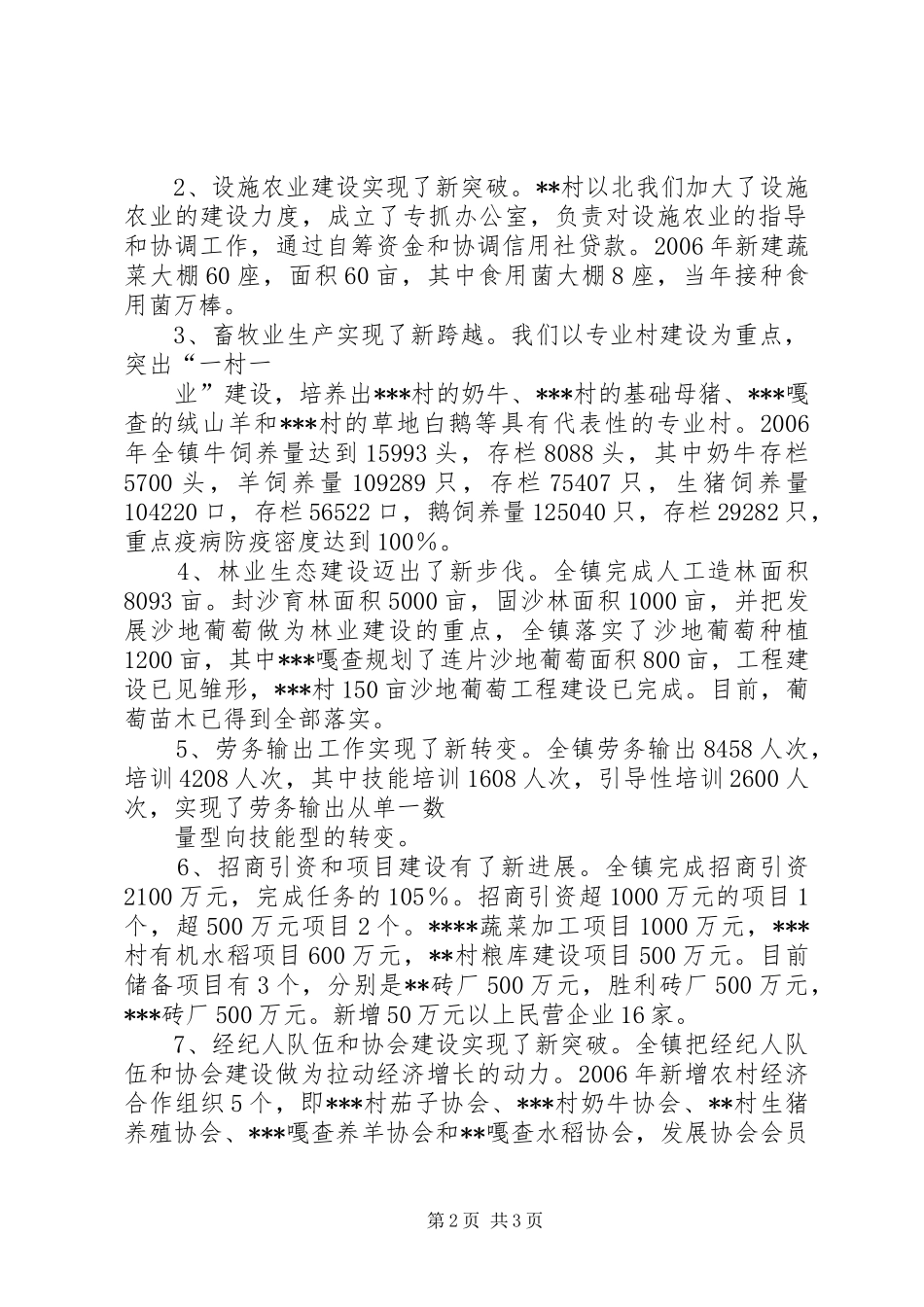 乡镇XX年工作总结及XX年工作思路_第2页