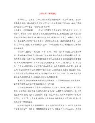大学生大二学年鉴定 