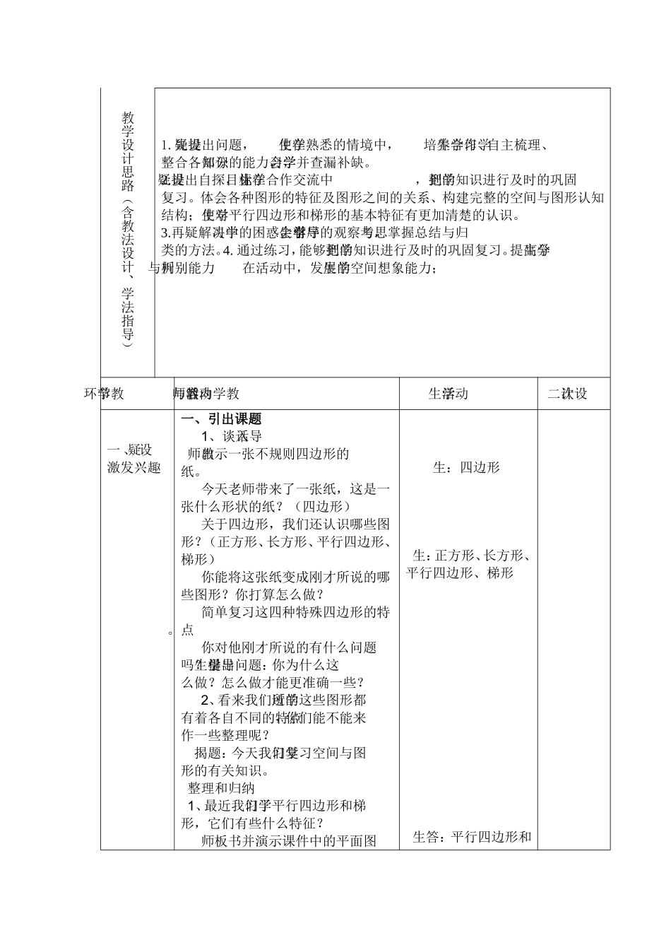 第七课时平行四边形和梯形整理与复习_第2页