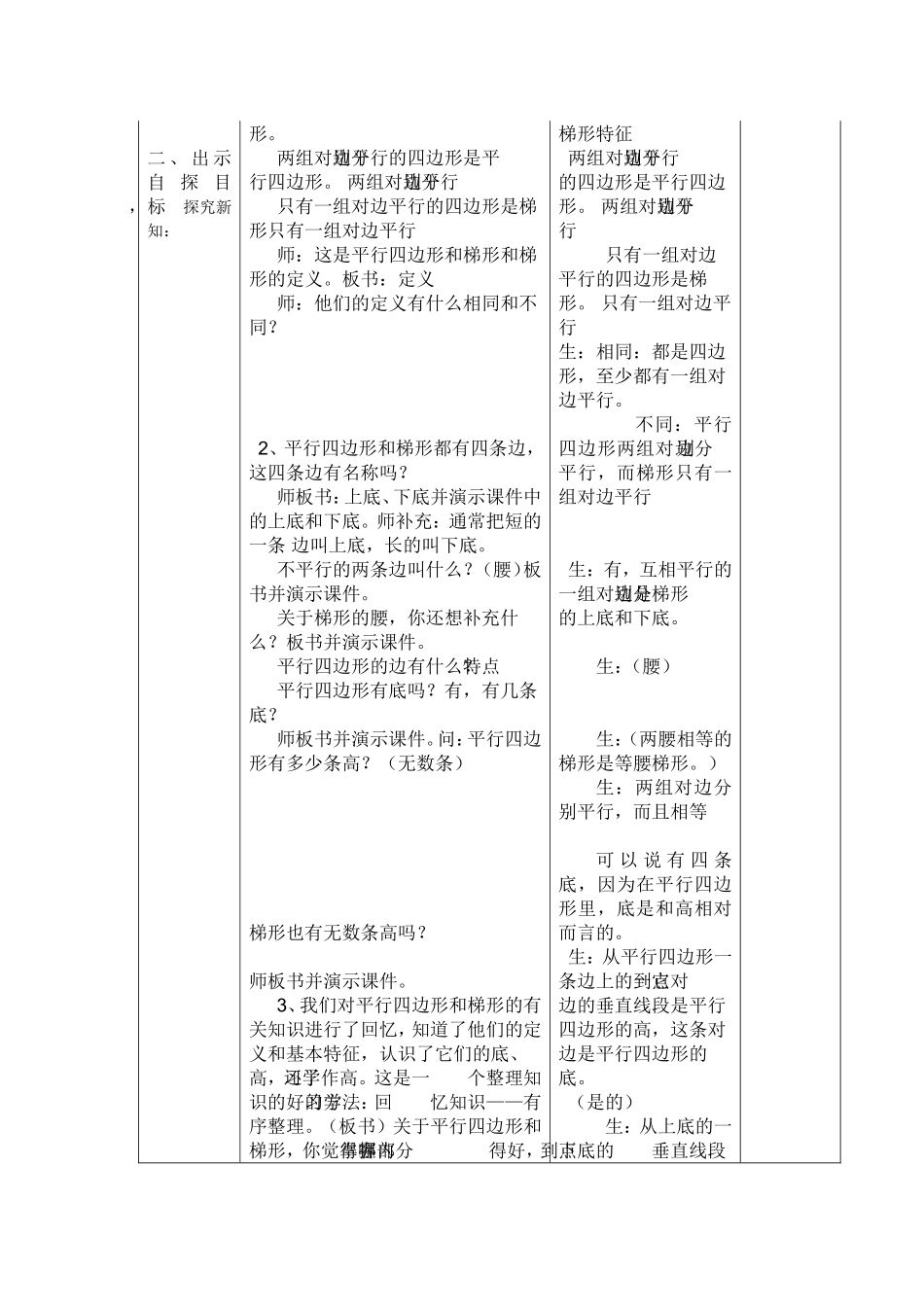 第七课时平行四边形和梯形整理与复习_第3页