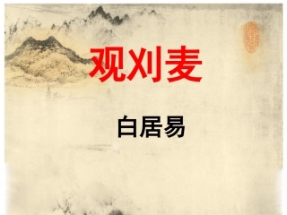 《观刈麦》课件2