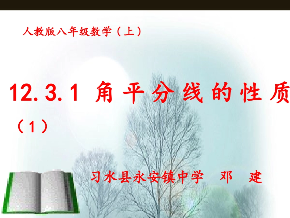 11.3.1角平分线的性质_第1页