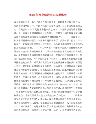 2024年两会精神学习心得体会 