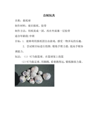报纸球杨希王范霍赵小学