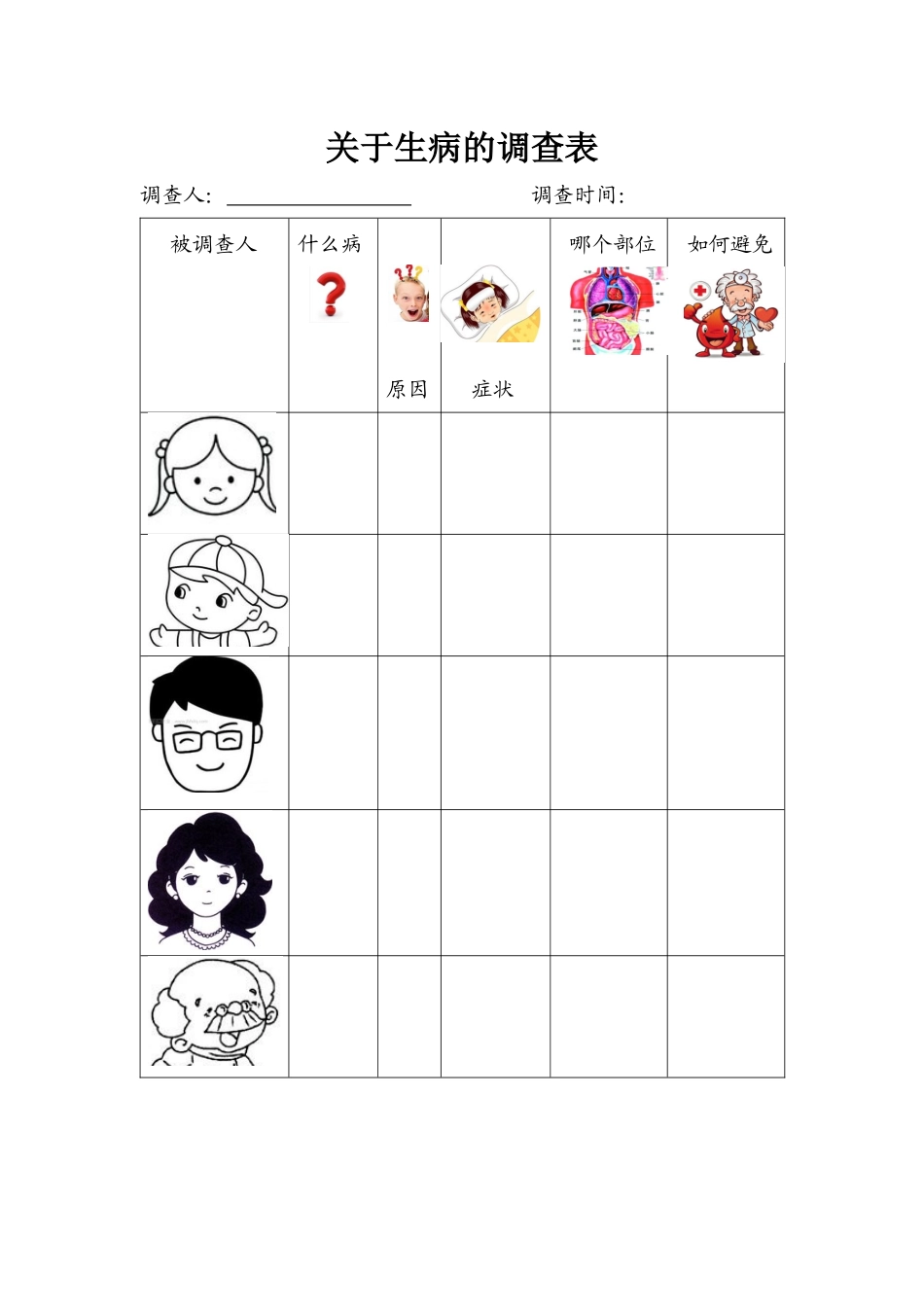 关于生病的调查1_第1页