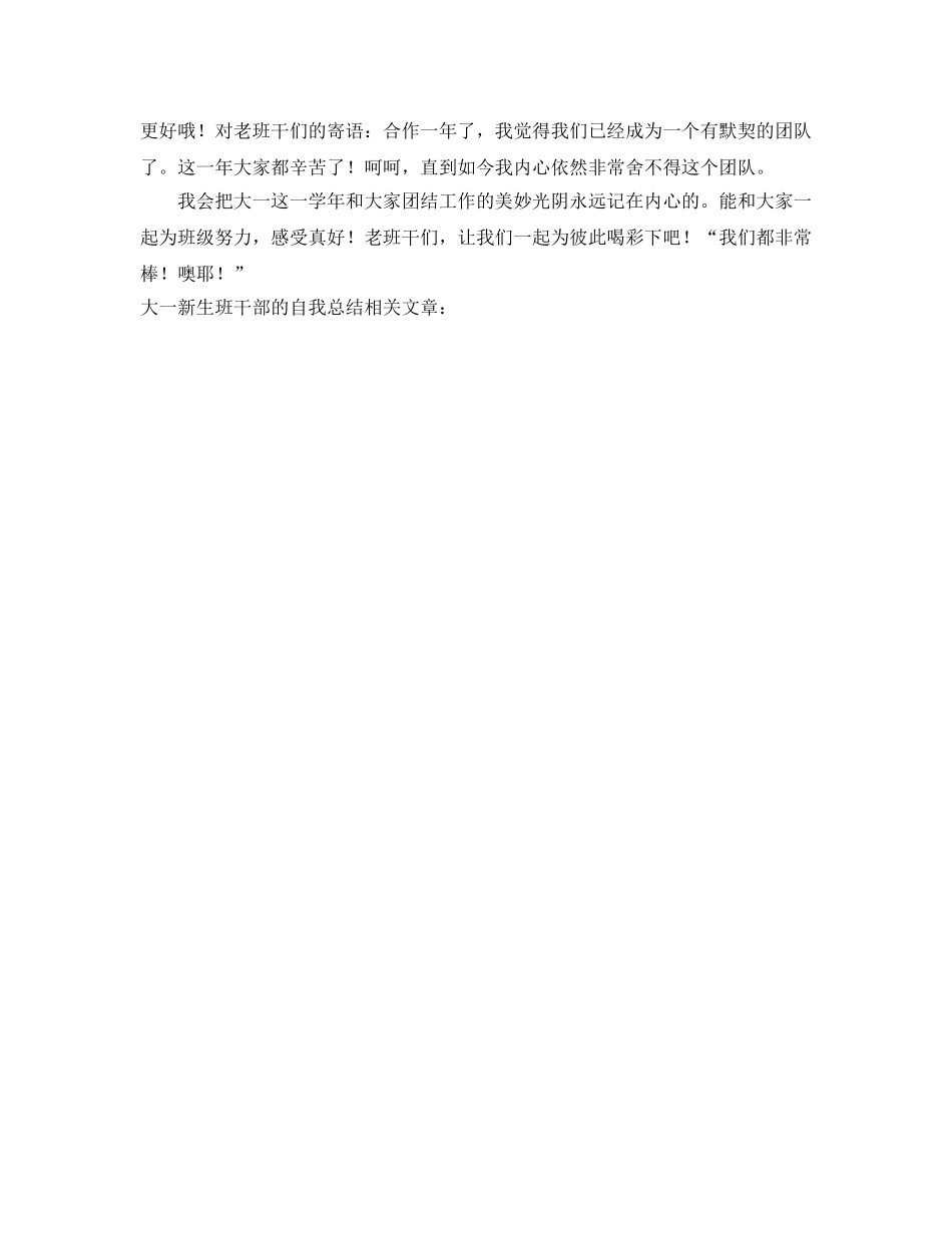 大一新生班干部的自我参考总结 _第2页
