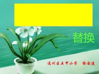 解决问题的策略—替换