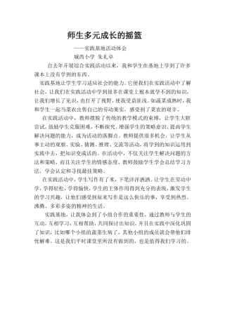 师生多元成长的摇篮Microsoft-Word-文档