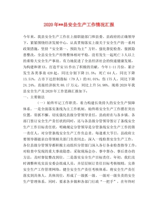 2024年--县安全生产工作情况汇报 